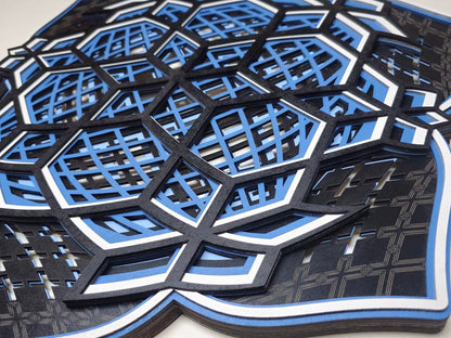 Geometryczna mandala LED