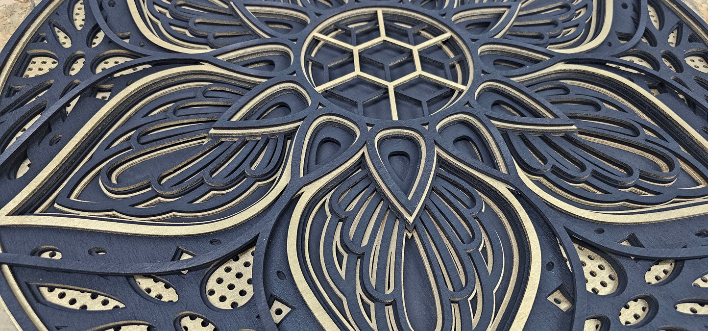 Mandala w Złocie i Czarnej Głębi