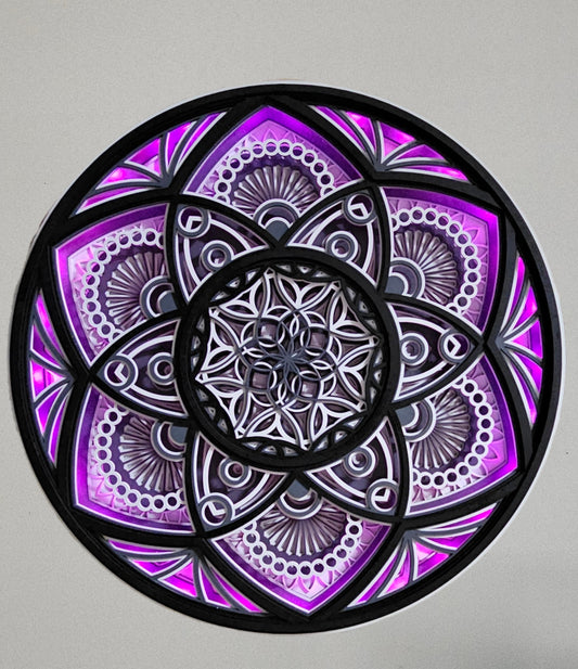 Harmonia Światła - podświetlana Mandala LED