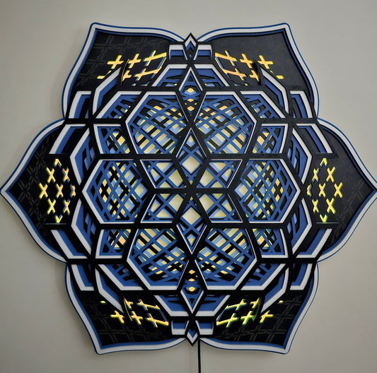 Geometryczna mandala LED