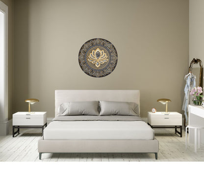 Mandala z Kwiatem Lotosu i symbolem Om ॐ